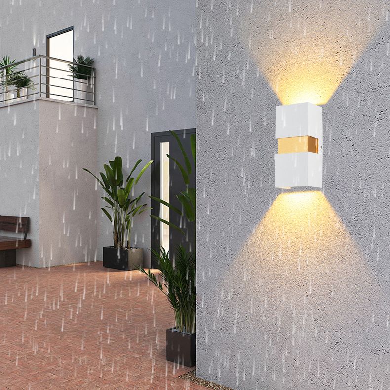 Rechteckige Aluminium im Freien LED LED Wandleuchte IP65 wasserdichte modern