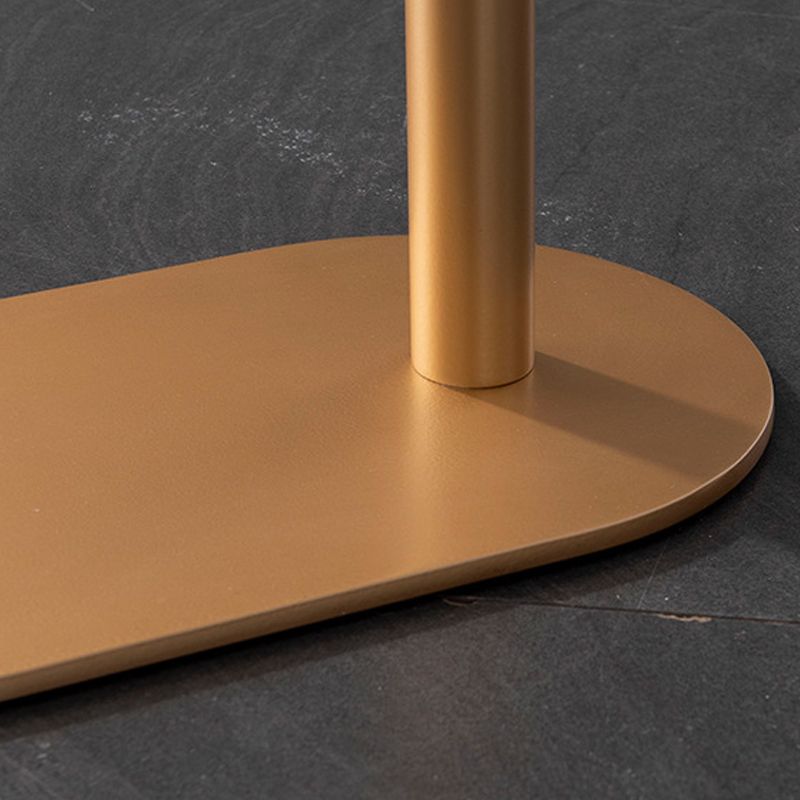 Gold Oval Accent Side Table Mid-Century Metal C Side End Table