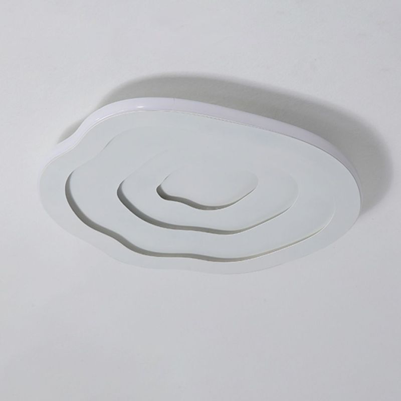 Modern Metal Flush Mount Cloud Shape Ceiling Light with Silicone Shade for Living Room
