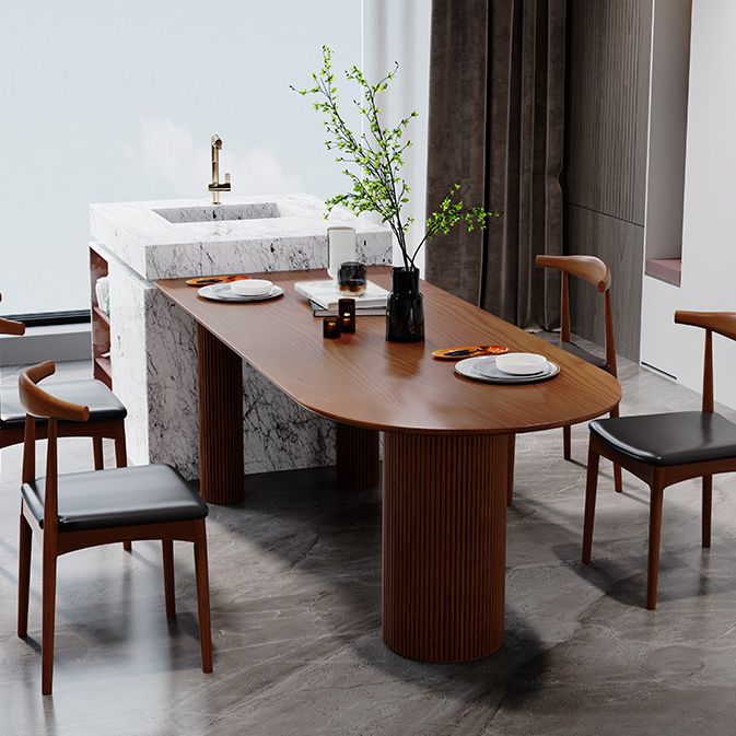 Solid Wood Dining Table Contemporary Dinner Table for Home Kitchen