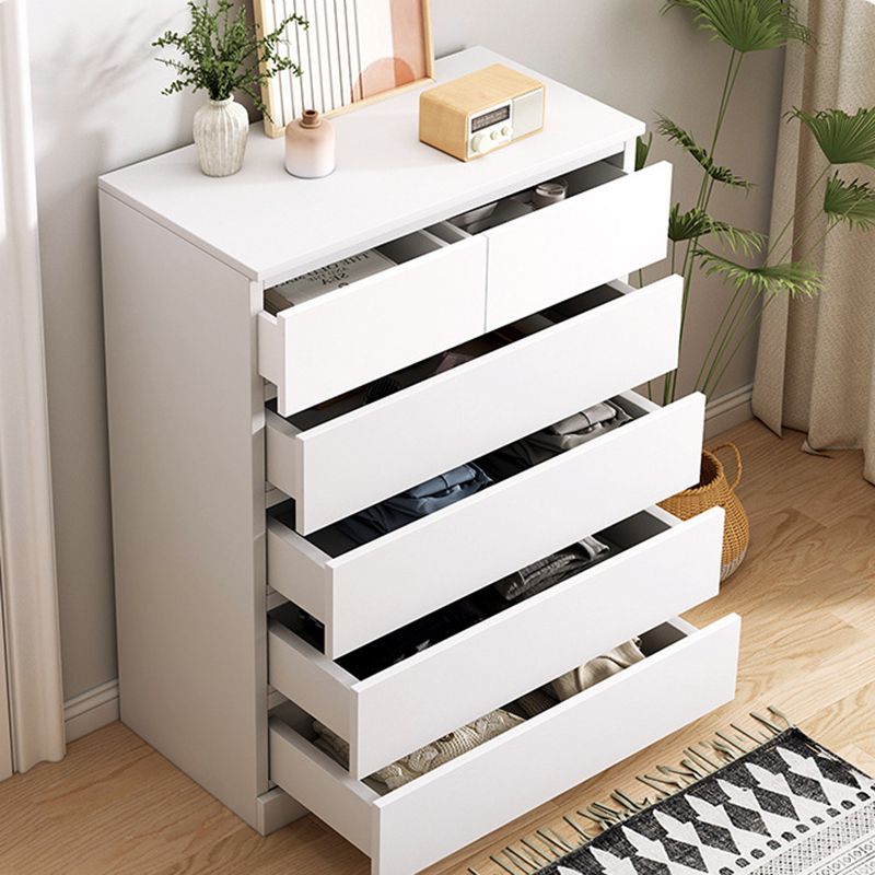 Contemporary Bedroom Wooden Storage Chest Vertical Chest with Drawers