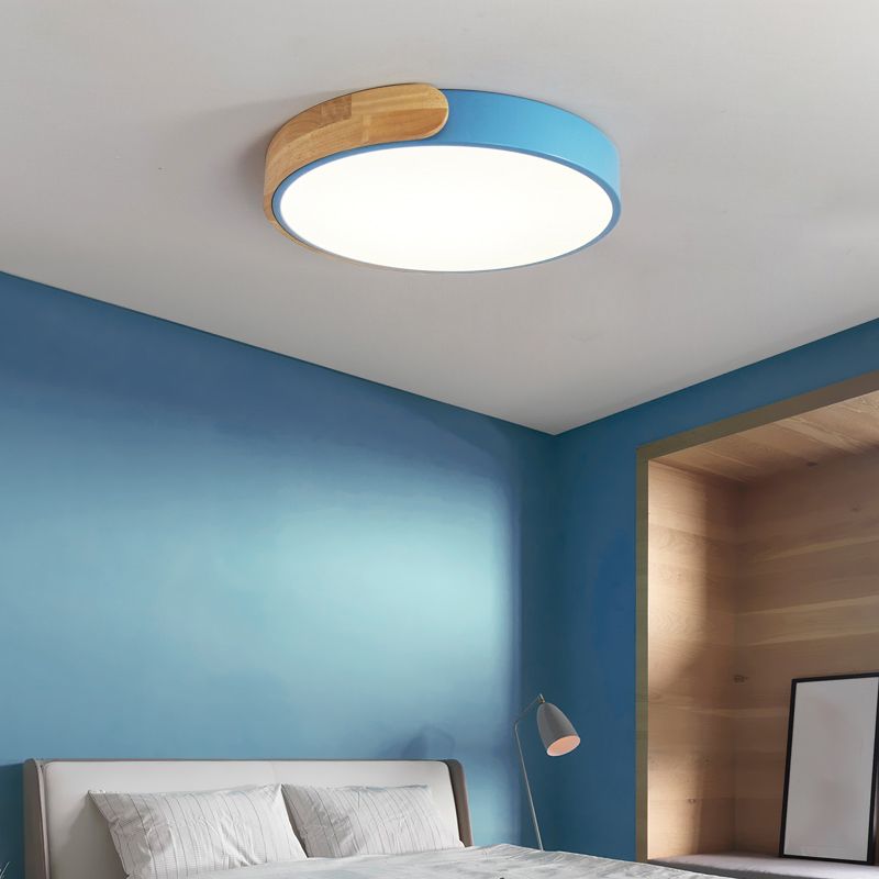 Makronen-Unterputzleuchte aus Metall, runde Schlafzimmer-Deckenleuchte mit 1 Licht