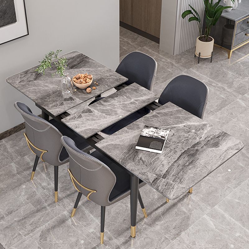 Scandinavian Style Wingback Side Chair Leather Dining Armless Chairs for Kitchen