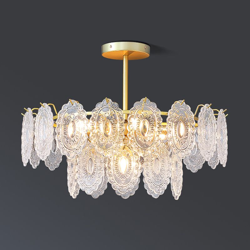 Luces colgantes de forma única de forma contemporánea de vidrio colgante accesorios en oro