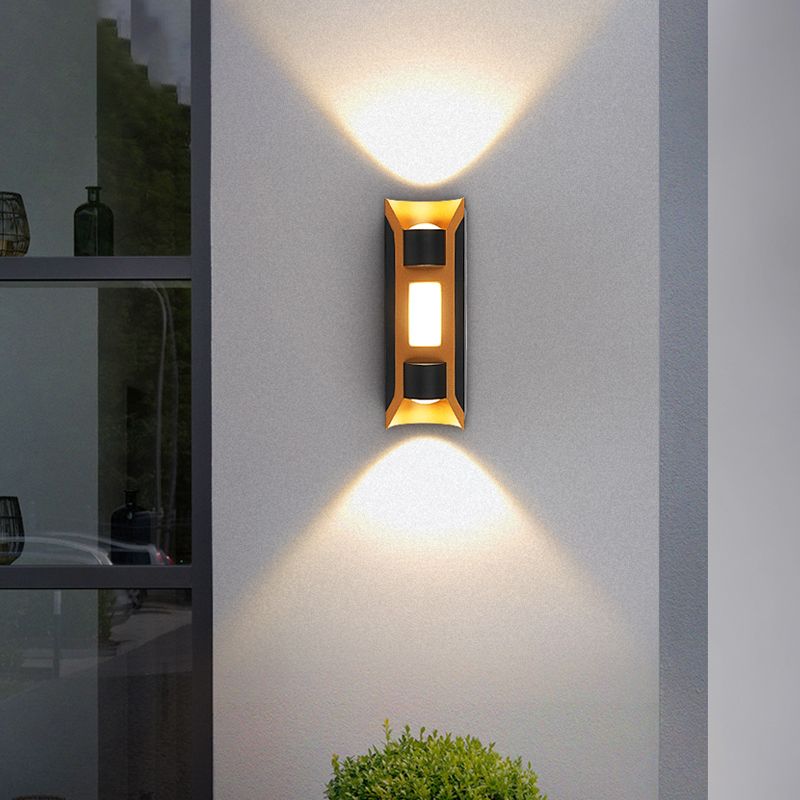 Square Shape Metal Wall Light Modern Style Multi Lights Wall Mount Light