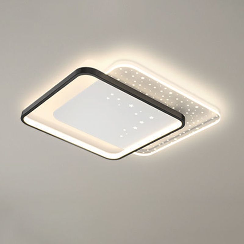 Geometric Flush Mount Fixture Contemporary Metal Flush Light for Bedroom
