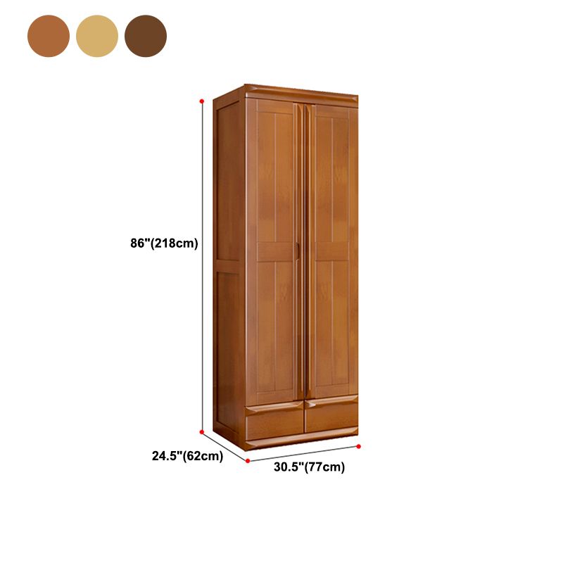 Rubberwood Wardrobe Cabinet With Drawer Traditional Wardrobe Closet