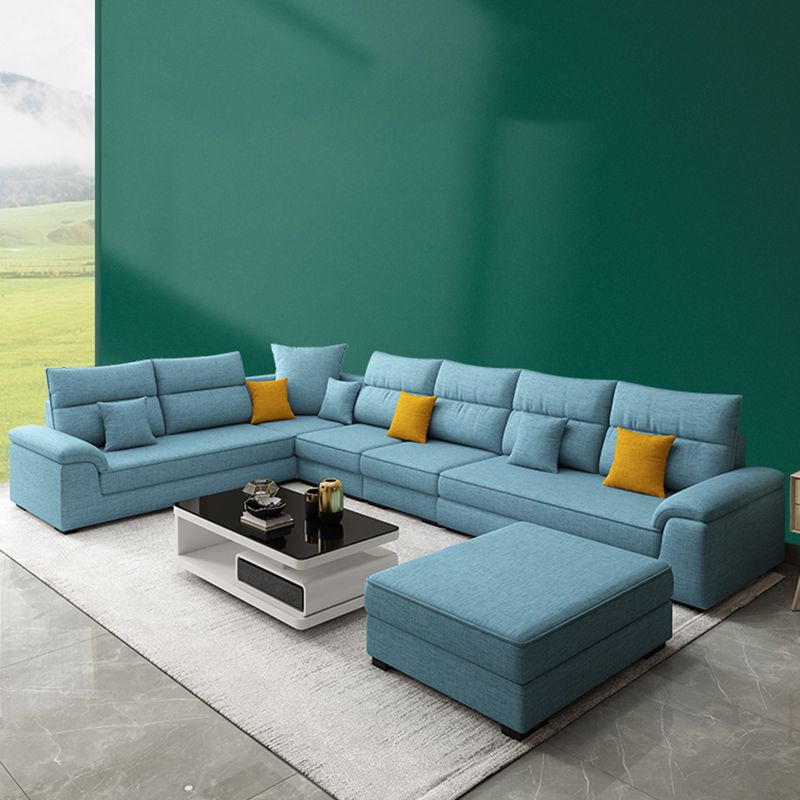 U-Shaped Sofa Sectional Pillow Top Arm Sectional Sofa Set with Pillows