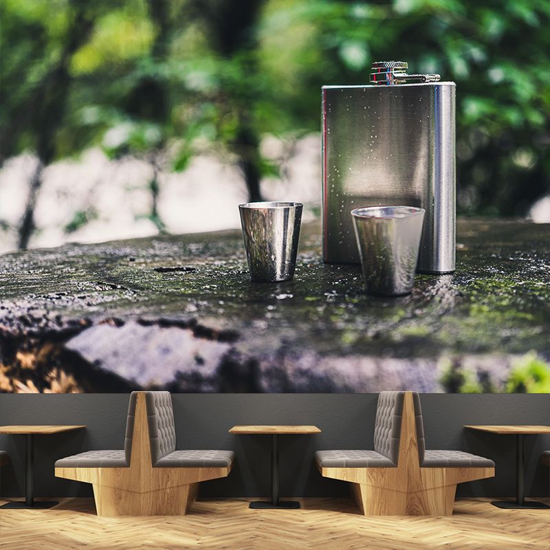 Horizontal Photography Mural Wallpaper Eco-friendly Wall Covering for Bar