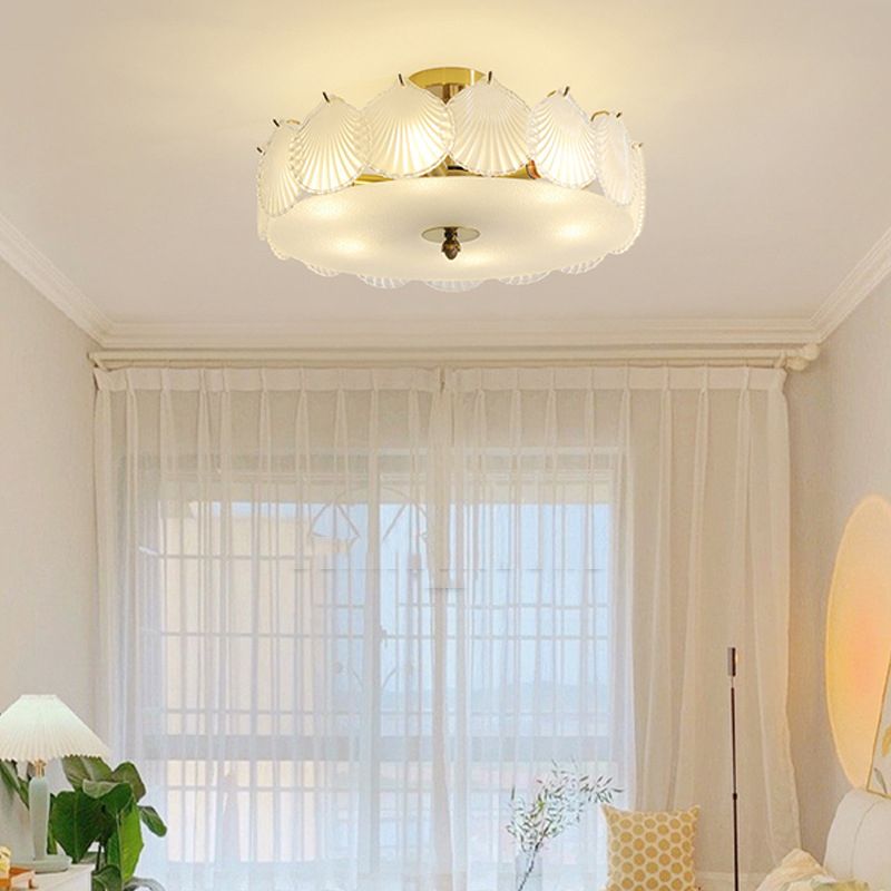 Modern Glass Ceiling Lamp Household Simple Flush Mount Light Fixture
