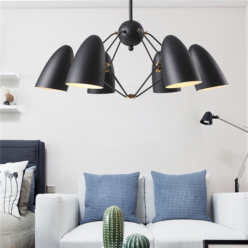 Modern Style Chandelier Pendant Light Shaded Pendant Chandelier with Metal Shade