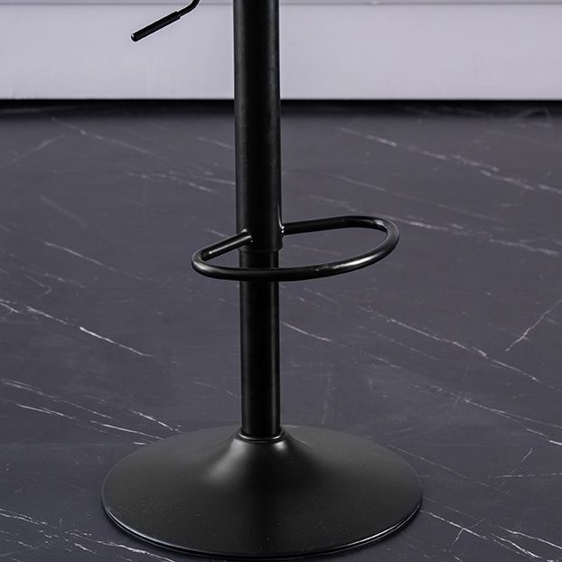 Contemporary Leather Home Stool Matte Finish Adjustable Footrest Barstool