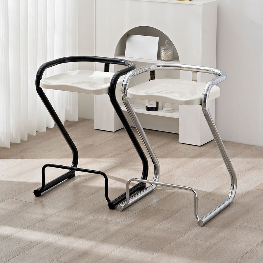 Industrial Metal Counter Stools Saddle Seat Counter Stool with Low Back