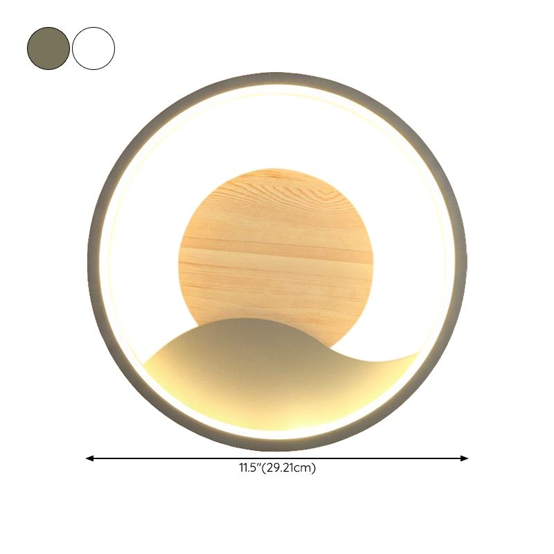 Modern Style Wall Mount Light LED Round Shape with Silica Gel Shade for Bedroom