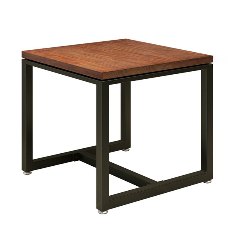 Mesa de comedor de madera maciza de estilo industrial, mesa de comedor con base de caballete para comedor