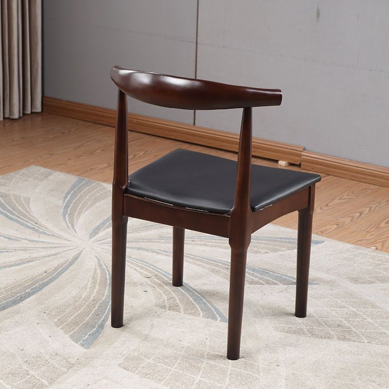 Wood Kitchen Dining Armless Chair Contemporary Upholstered Dining Chair