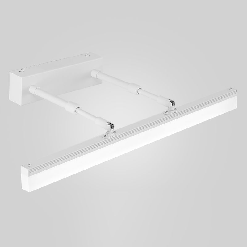 Metal Swing Arm Shape Wall Light Modern Style 1 Light Mirror Wall Mount Light