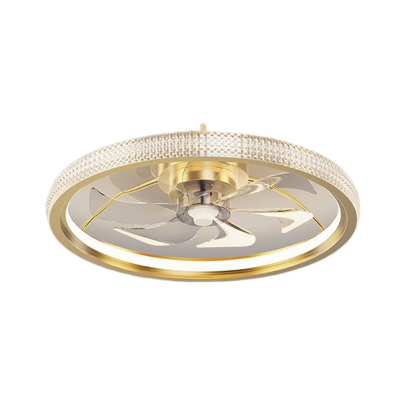 Modern Ceiling Fan Light Simple LED Ceiling Mount Lamp with Acrylic Shade for Bedroom