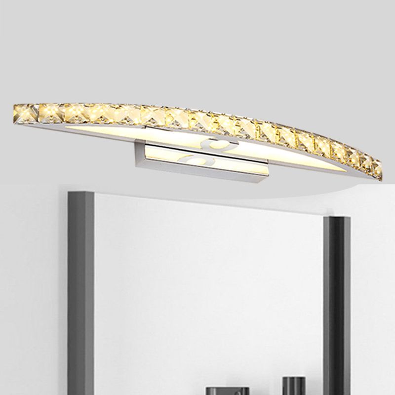 1 Light Geometric Vanity Lighting Fixtures Modern Style Crystal LED Mirror Lights