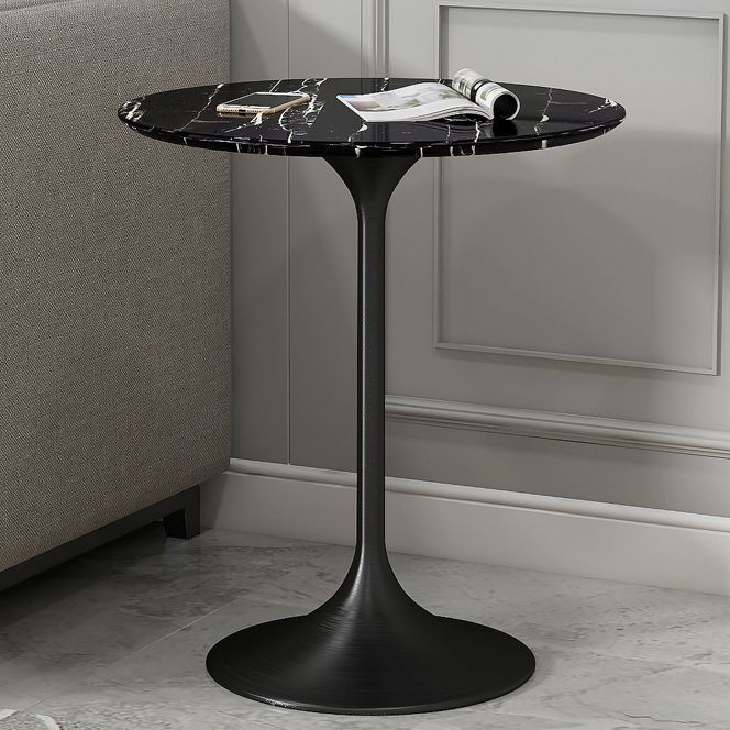 Round Tulip Base Dining Table Traditional Luxury Stone Furniture for Dining Room