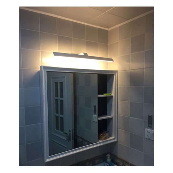 Minimalist Style Shaded Wall Light Fixture Acrylic LED Bathroom Wall Mounted Light in White