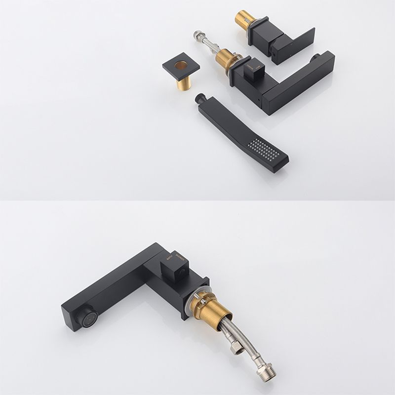Deck Mounted Metal Freestanding Tub Filler Single Handle Freestanding Faucet