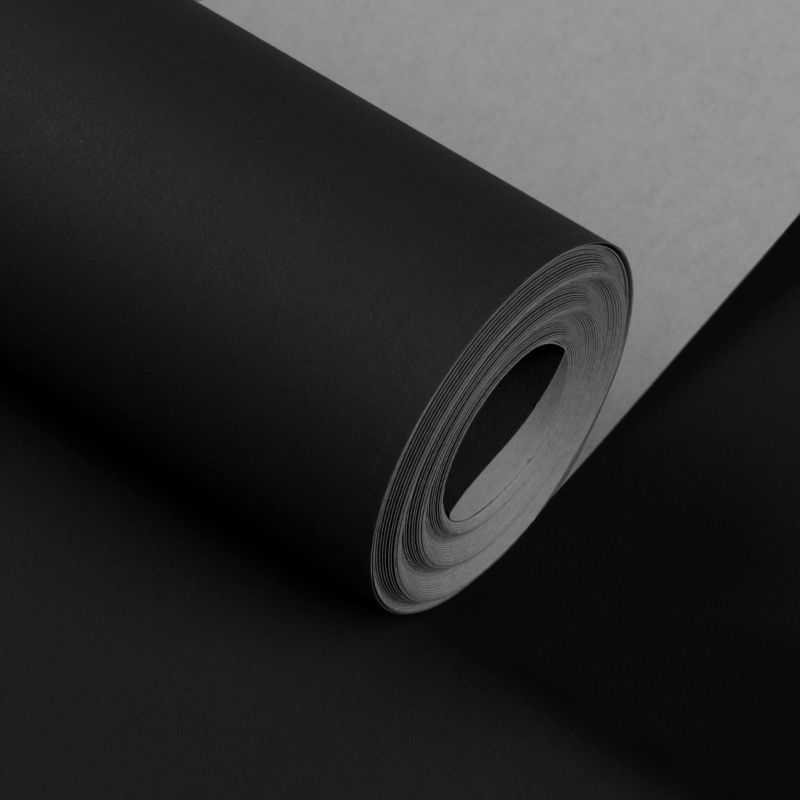 Simplicity Wallpaper Roll Solid Color Patterned Unpasted Wall Covering in Dark Color