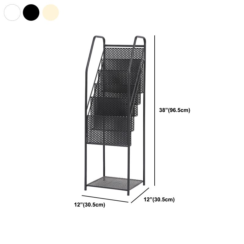 12" Wide Contemporary Shelf Bookcase Shelves Included Metal Bookcase