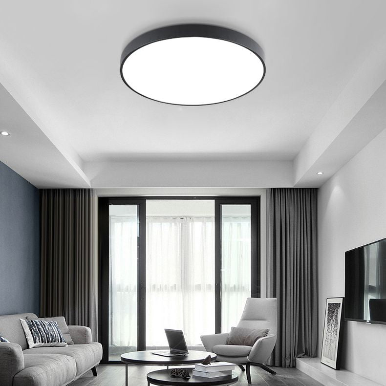 1-Light Round Flush Ceiling Lamps Modern Style Acrylic Flush Mount Ceiling Lighting Fixture