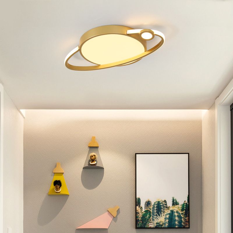 Lámparas de techo empotradas modernas de acrílico con luz empotrada Saturno para dormitorio