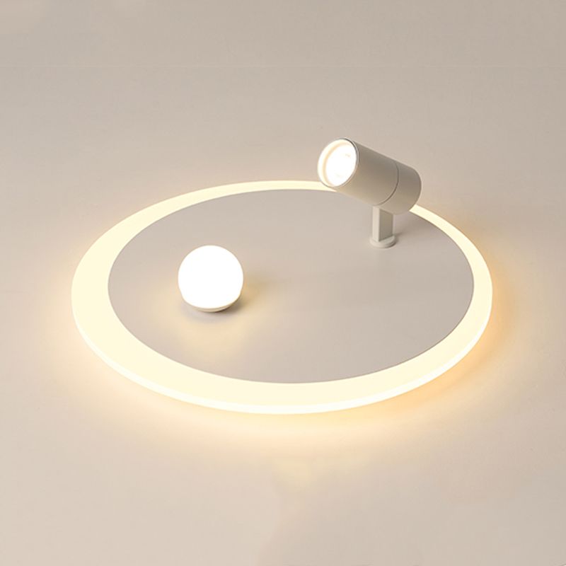 Plafonnier encastré à LED blanc, luminaire de plafond simple avec spots
