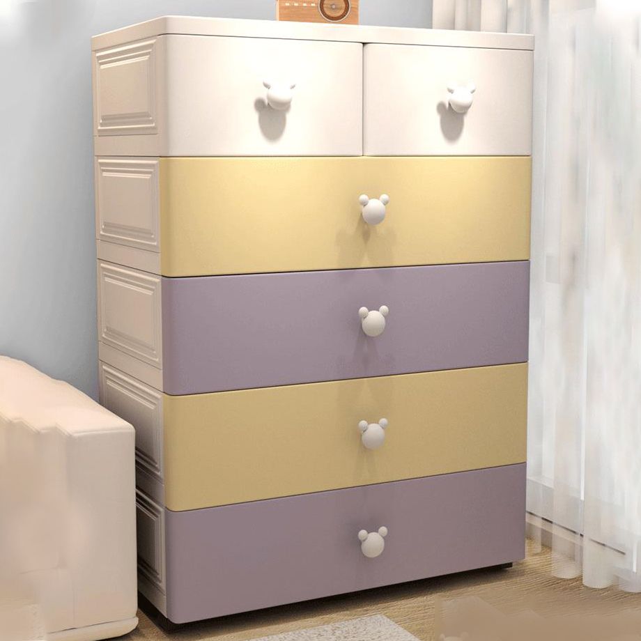 Contemporary Plastic Storage Cabinet Matte Finish Bedroom Cabinet