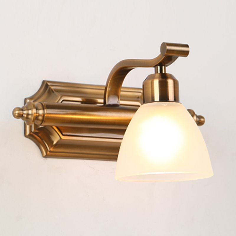 Glass Bronze Wall Sconce Lighting Conical Minimalistic Wall Mounted Light Fixture