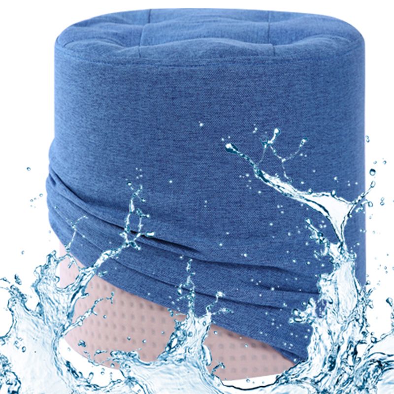 Modern Cotton Pouf Round Stain Resistant Solid Color Pouf for Living Room