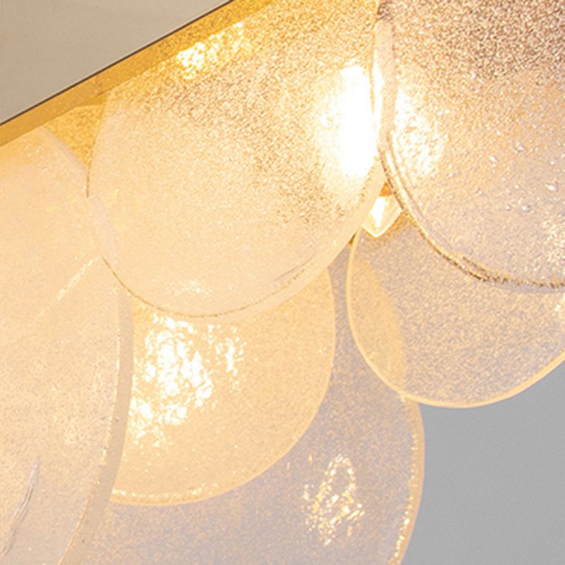 Luminaire LED linéaire luminaire luminaire contemporain en métal en or suspension avec drap en verre pour salle à manger