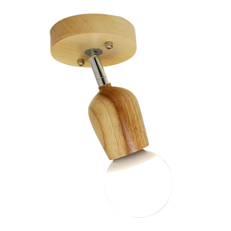 Modern Style Geometric Sconce Lights Wood 1 Light Wall Lighting Fixtures