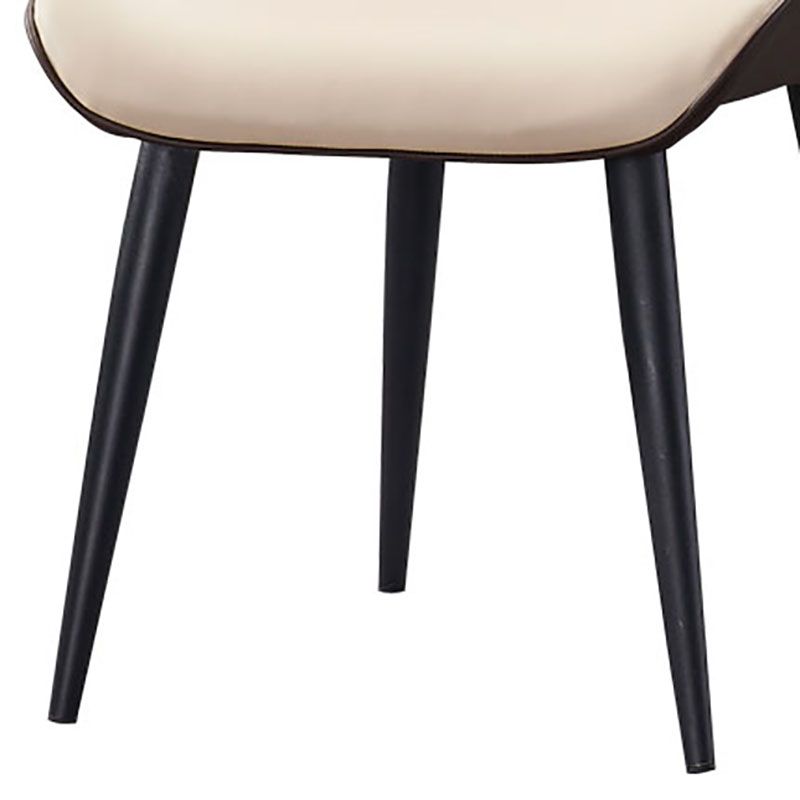 Industrial Wingback Parsons Chair for Kitchen Faux Leather Dining Chairs