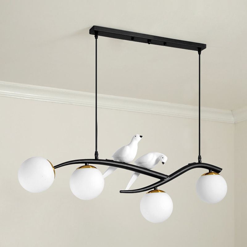 Spherical Large Kitchen Pendant Lights Glass Modern Simplicity Island Chandelier Lights for Restaurant