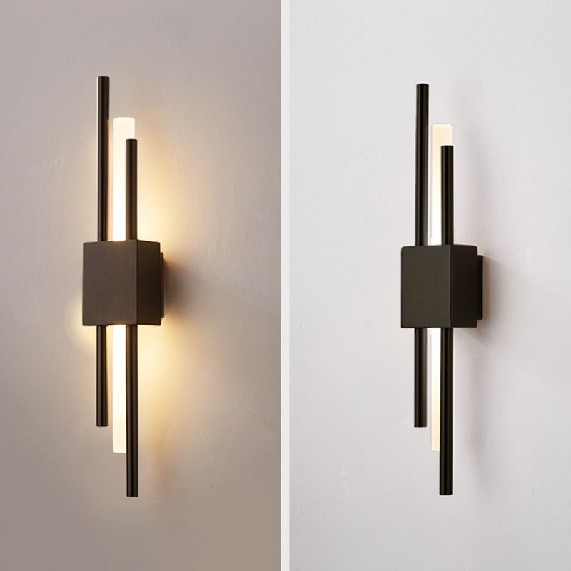 Luces de apliques de pared de tubo de estilo moderno 1 iluminación de montaje de pared ligero