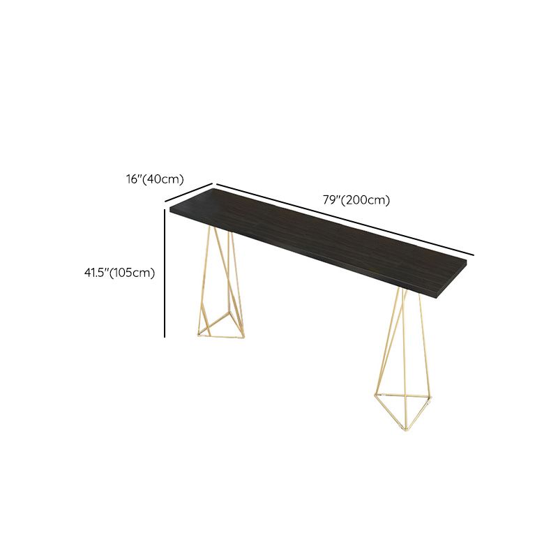 Glam Bar-height Table with Metal Base 41.3-inch Height Table Top Bar Table for Patio