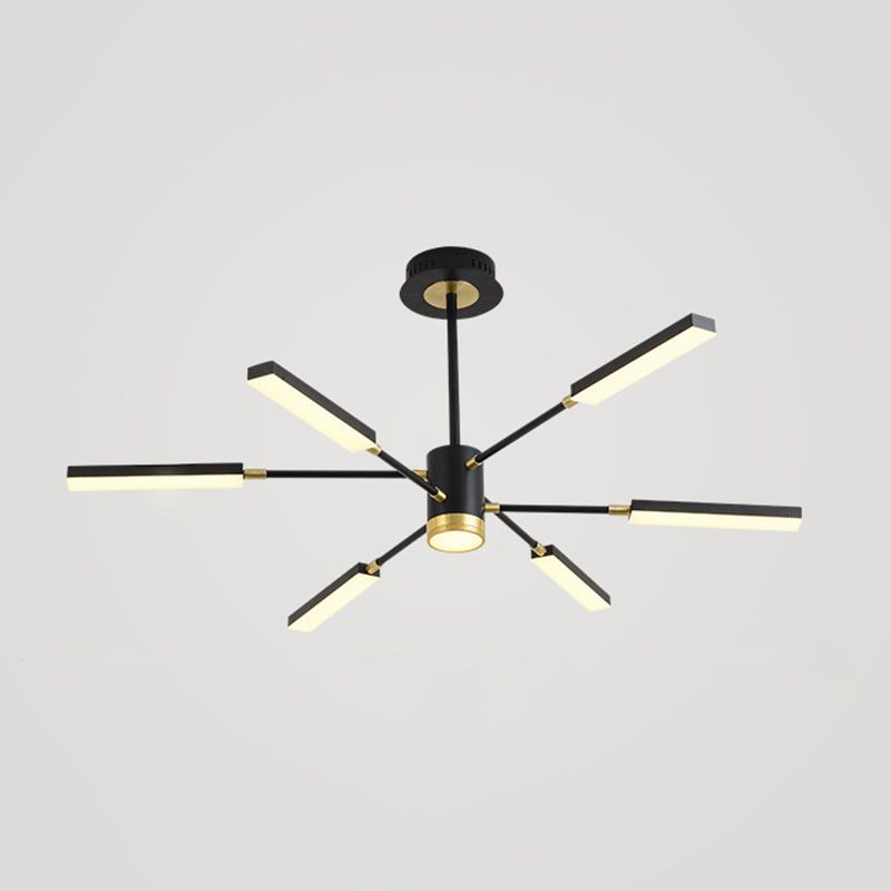 Metal Starburst Hanging Light Fixture Minimalist Style LED Suspended Lighting Fixture