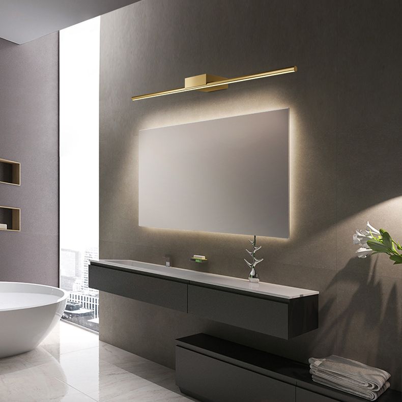 Luces de pared de tocador lineal Simplicidad posmoderna Disparo de pared acrílico para baño