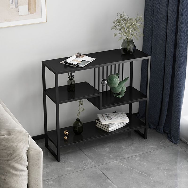 Modern Style Etagere Bookcase Open Back Metal Home Bookshelf