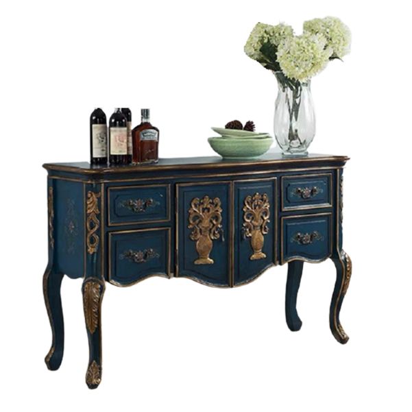 French Country Wooden Console Table Rectangle Console Sofa Table for Hall
