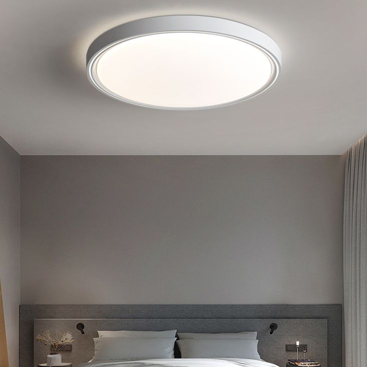 Plafoniera a LED circolare in acrilico in moderna semplicità apparecchio da soffitto in ferro battuto per camera da letto