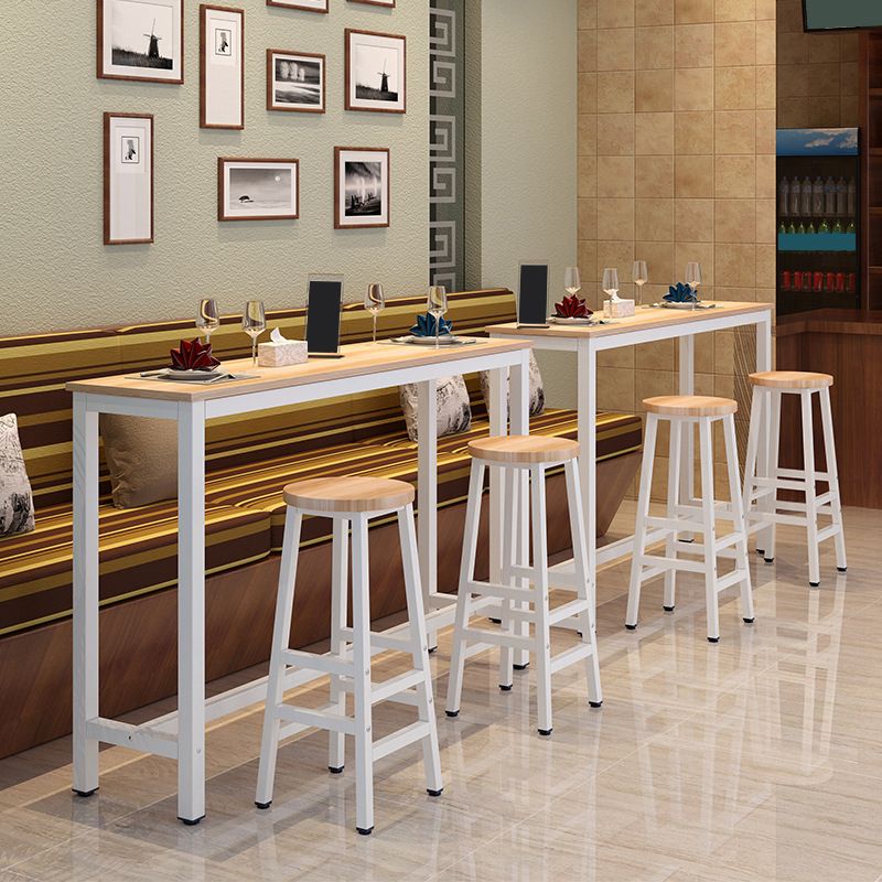 Industrial Rectangle Bar Table Set 1/2/3 Pieces Wood Counter Table for Indoor