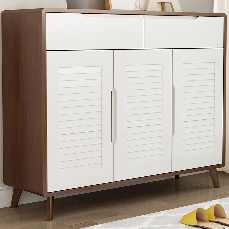 Contemporary Cabinet Rubberwood With Doors 2 - Drawer Rectangle Accent Cabinet
