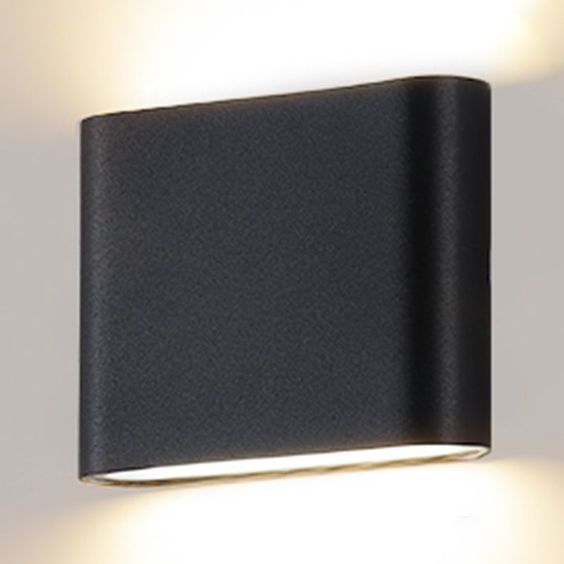 Zeitgenössische schwarze Wandleuchte geometrische Wandscheibe mit Aluminium für draußen