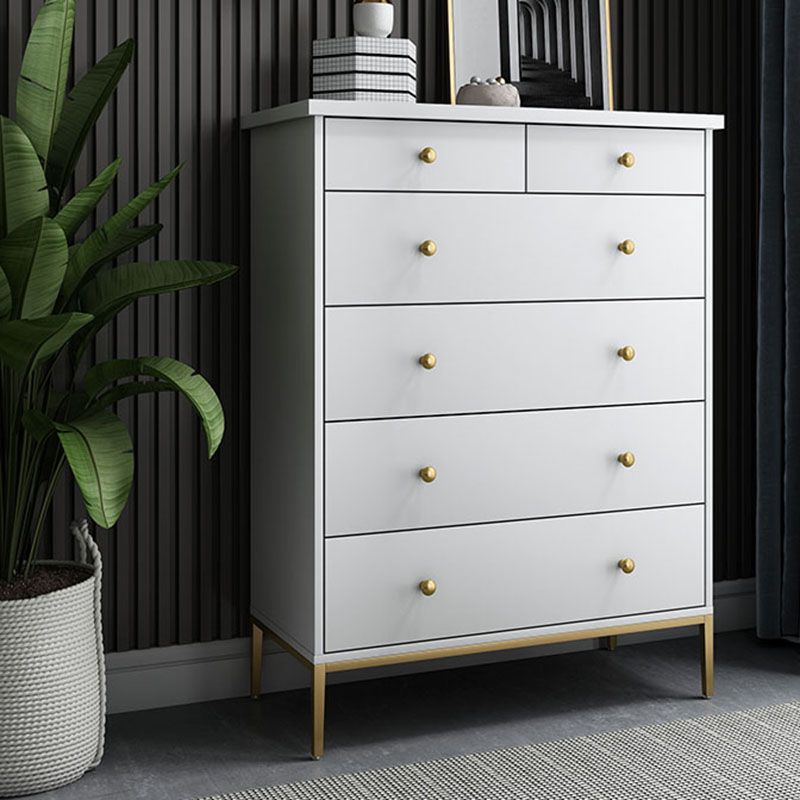 Glam Engineered Wooden Storage Chest Bedroom Chest with Drawers