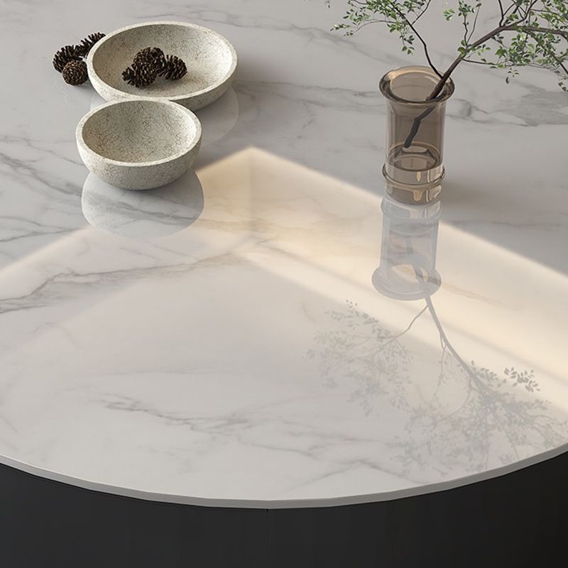Modern Marble Side Table No Distressing End Table for Living Room